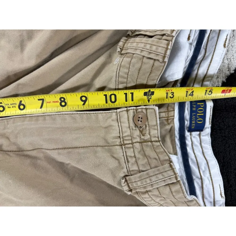 Polo Ralph Lauren Shorts Mens Size 36 Brown Military Cargo Utility Paratrooper